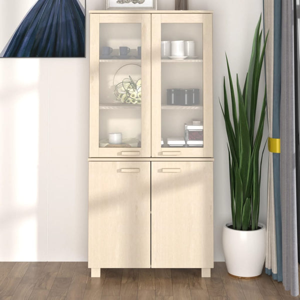vidaXL Highboard HAMAR Solid Pine Honey Brown