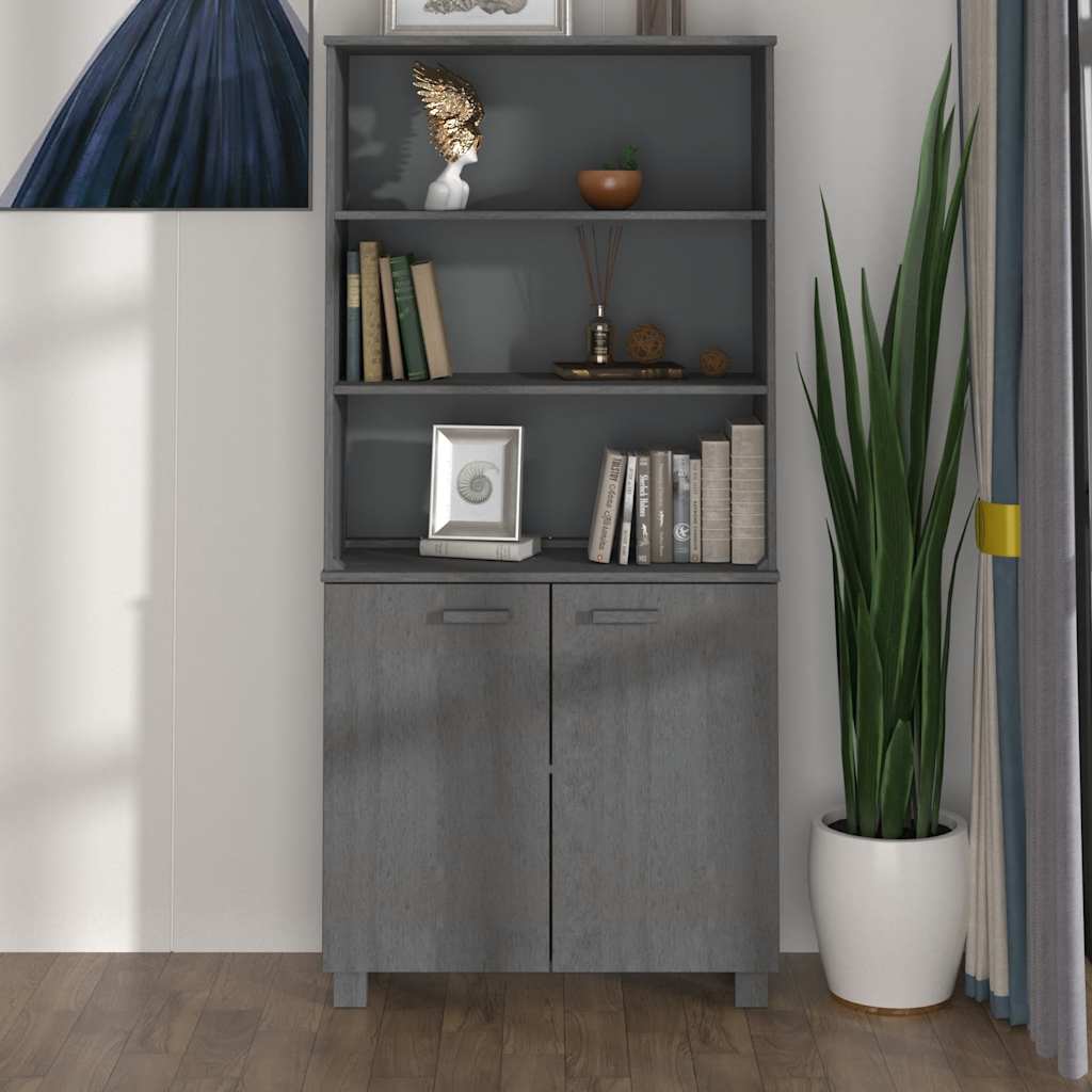 vidaXL Highboard HAMAR Solid Pine Dark Grey