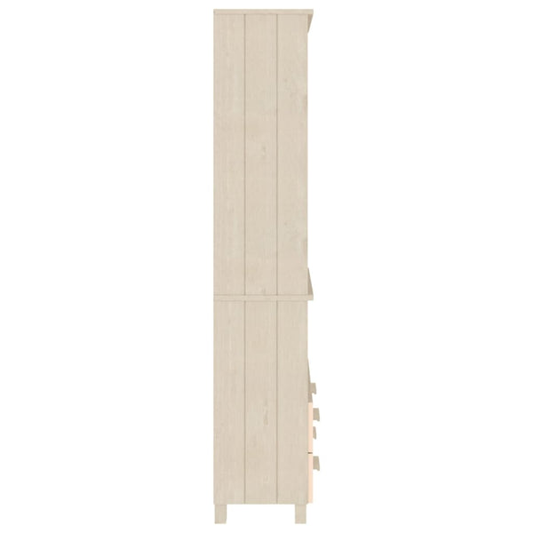 vidaXL Highboard HAMAR Solid Pine Honey Brown