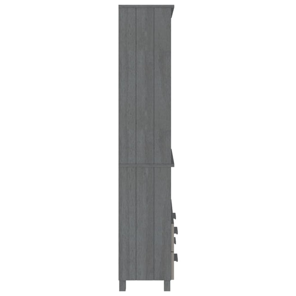 vidaXL Highboard HAMAR Solid Pine Dark Grey