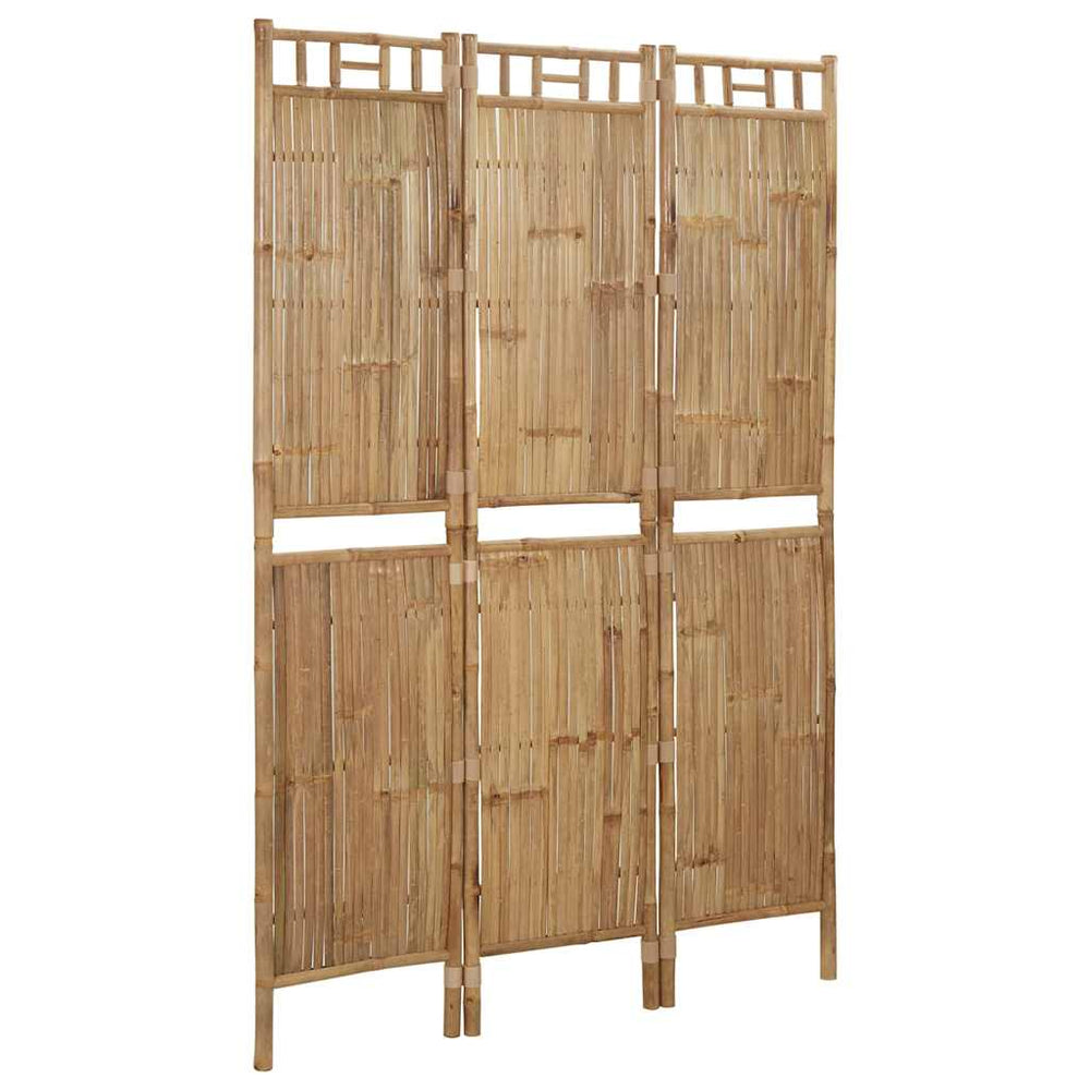 vidaXL 3-Panel Bamboo Room Divider 120x180 cm