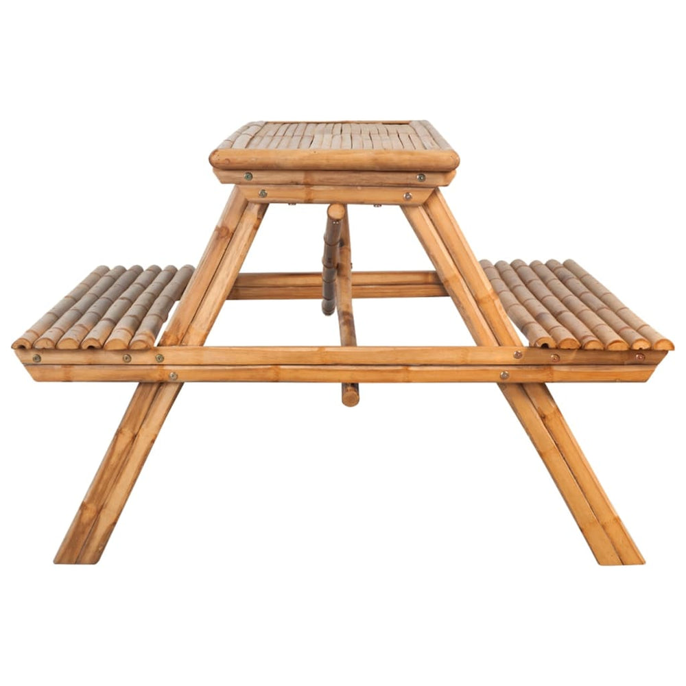 vidaXL Picnic Table 115x115x81 cm Bamboo