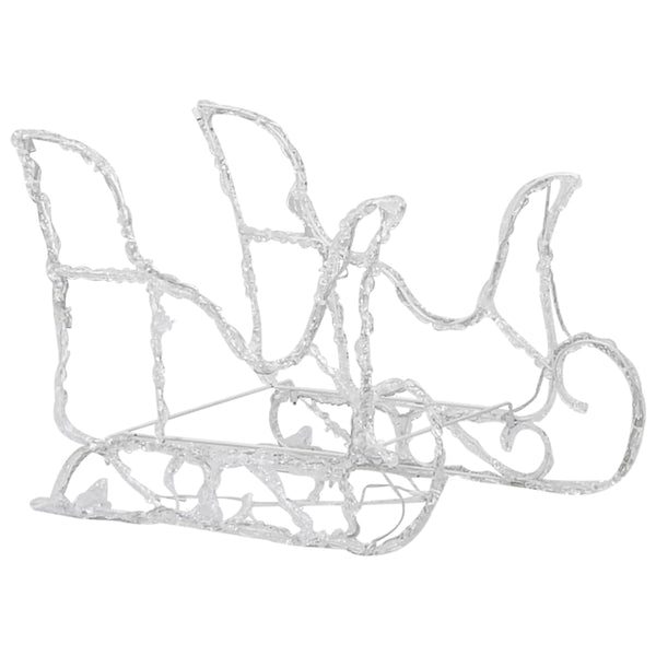 vidaXL Reindeer Sleigh Christmas Decoration 320 LEDs Acrylic