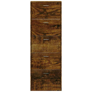 Schuhschrank Räuchereiche 59x17x169 cm