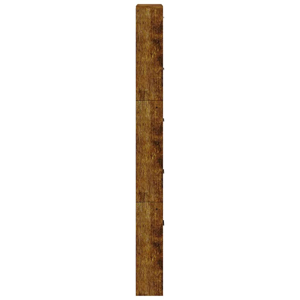Schuhschrank Räuchereiche 59x17x169 cm