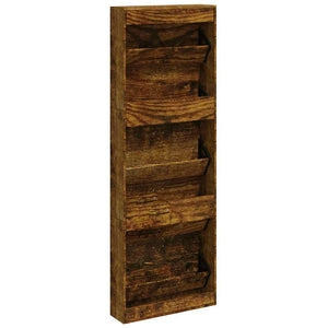 Schuhschrank Räuchereiche 59x17x169 cm