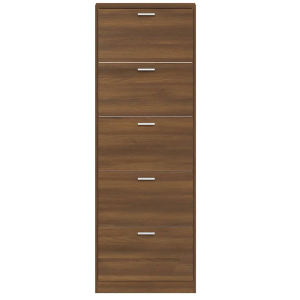 Schuhschrank Braun Eichenoptik 59x169 cm