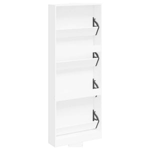 Weißer Schuhschrank 59x17x150 cm