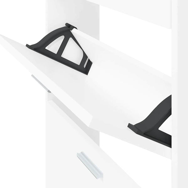 Weißer Schuhschrank 59x17x150 cm
