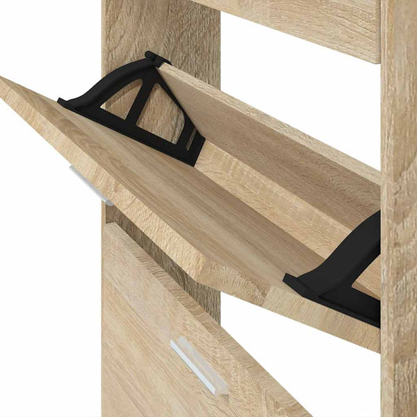 Schuhschrank Eiche 59x17x150 cm