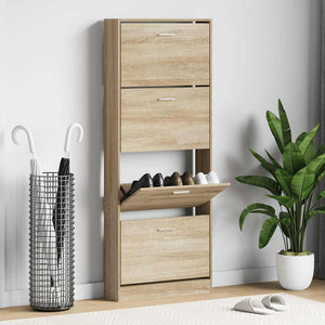 Schuhschrank Eiche 59x17x150 cm