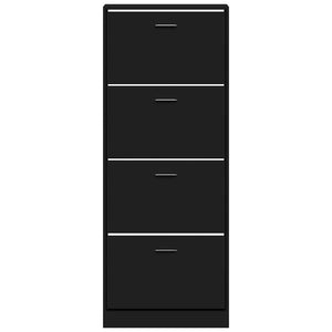 Schuhschrank Schwarz 59x17x150 cm
