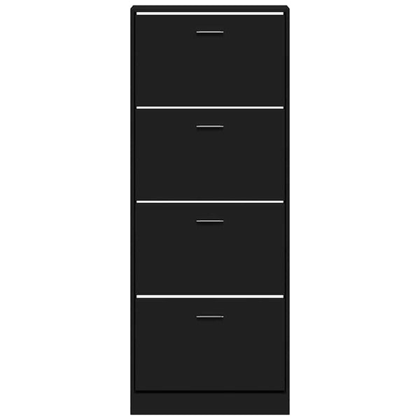 Schuhschrank Schwarz 59x17x150 cm