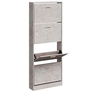 Betongrauer Schuhschrank 59x150 cm