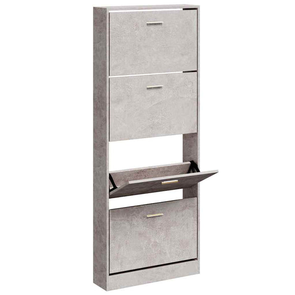 Betongrauer Schuhschrank 59x150 cm