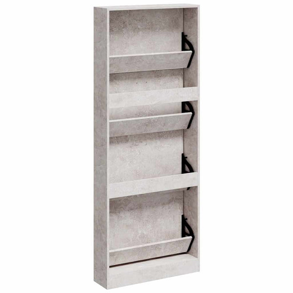 Betongrauer Schuhschrank 59x150 cm