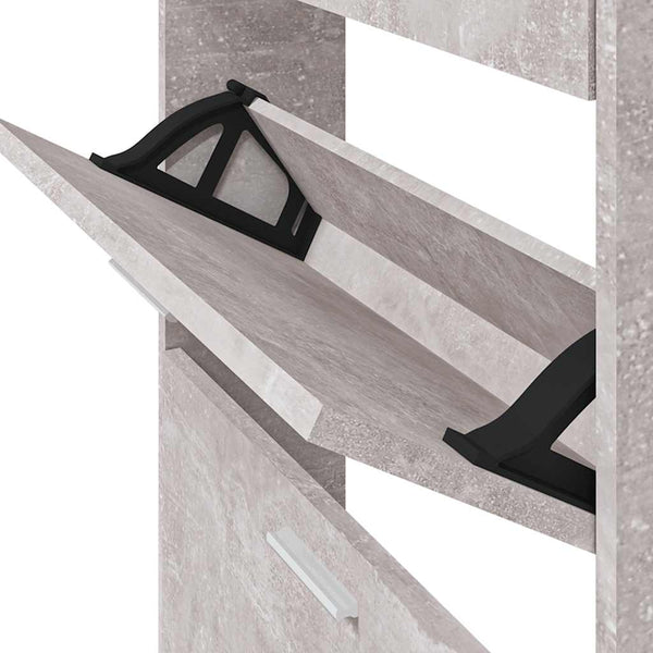 Betongrauer Schuhschrank 59x150 cm