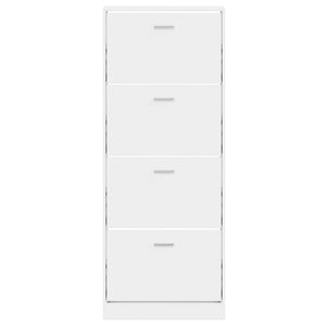 Hochglanz Schuhschrank Weiß 59x17x150cm