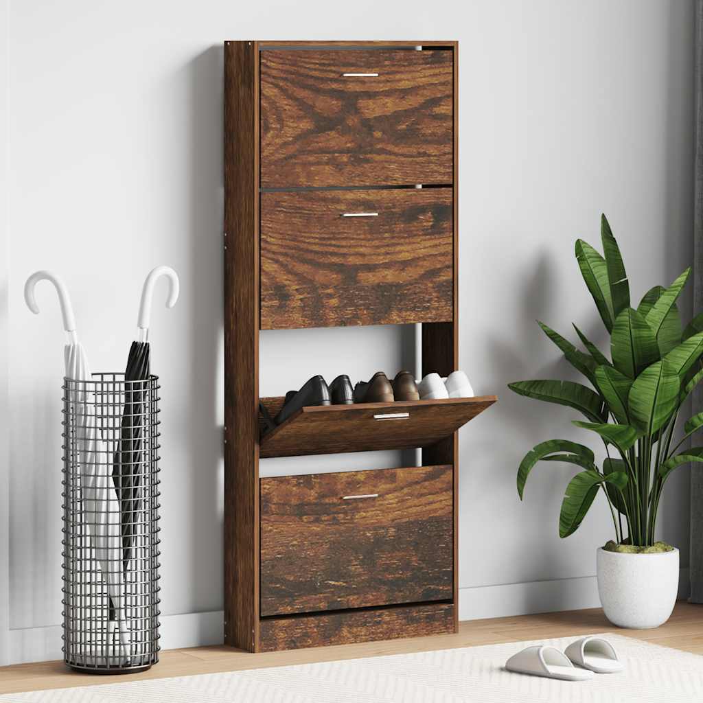 Schuhschrank Räuchereiche 59x150 cm