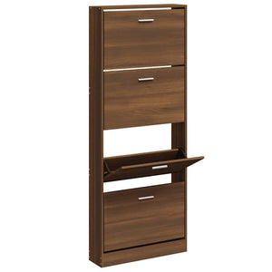 Schuhschrank Braun Eichenoptik 59x150 cm