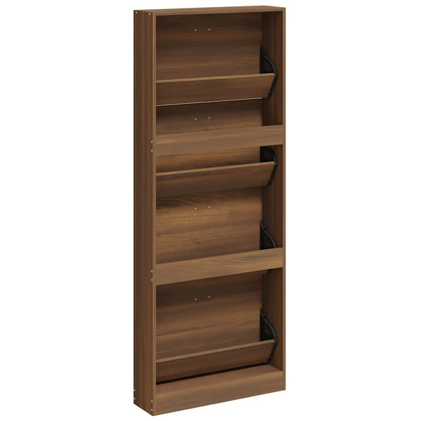 Schuhschrank Braun Eichenoptik 59x150 cm
