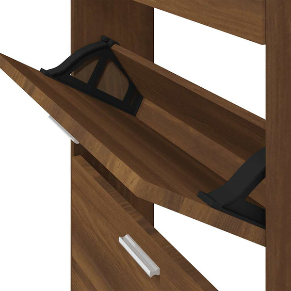 Schuhschrank Braun Eichenoptik 59x150 cm