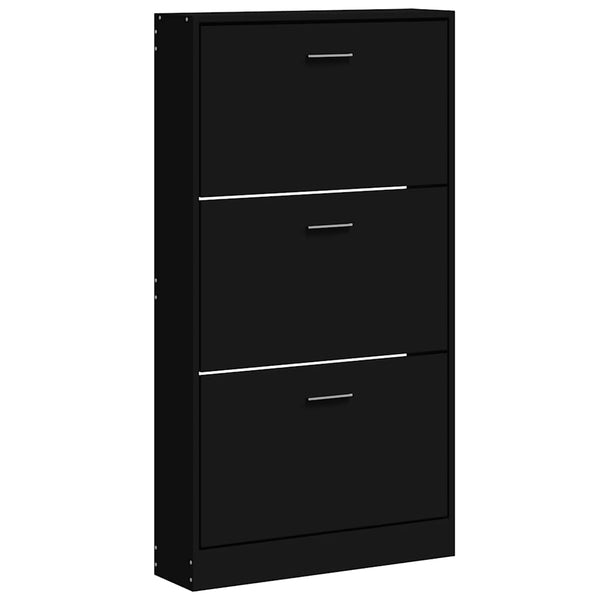 Schuhschrank Schwarz 59x17x108 cm