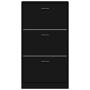Schuhschrank Schwarz 59x17x108 cm