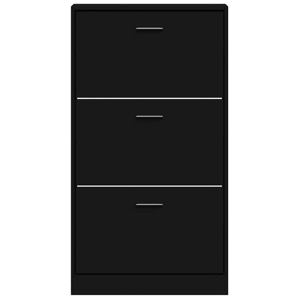 Schuhschrank Schwarz 59x17x108 cm
