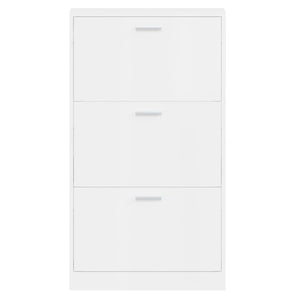Hochglanz Schuhschrank Weiß 59x108 cm