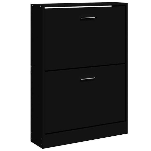 Schuhschrank Schwarz 59x17x81 cm