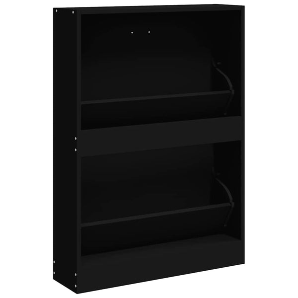Schuhschrank Schwarz 59x17x81 cm