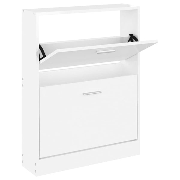 Hochglanz Schuhschrank Weiß 59x81 cm