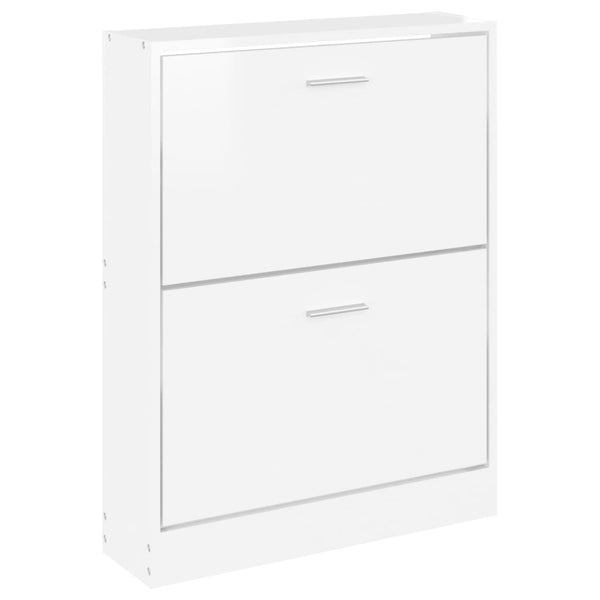 Hochglanz Schuhschrank Weiß 59x81 cm