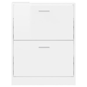 Hochglanz Schuhschrank Weiß 59x81 cm