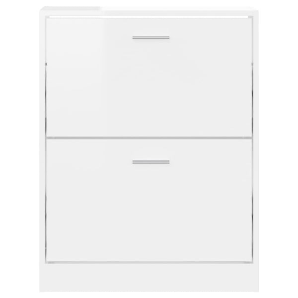 Hochglanz Schuhschrank Weiß 59x81 cm