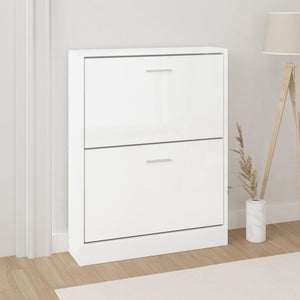 Hochglanz Schuhschrank Weiß 59x81 cm