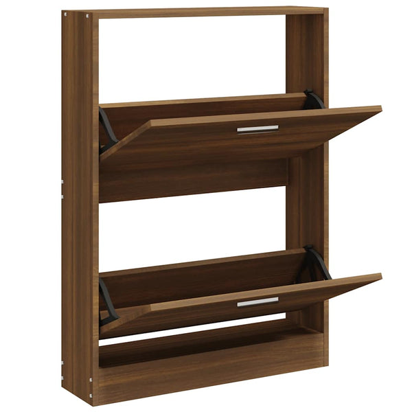 Schuhschrank Braun Eichenoptik