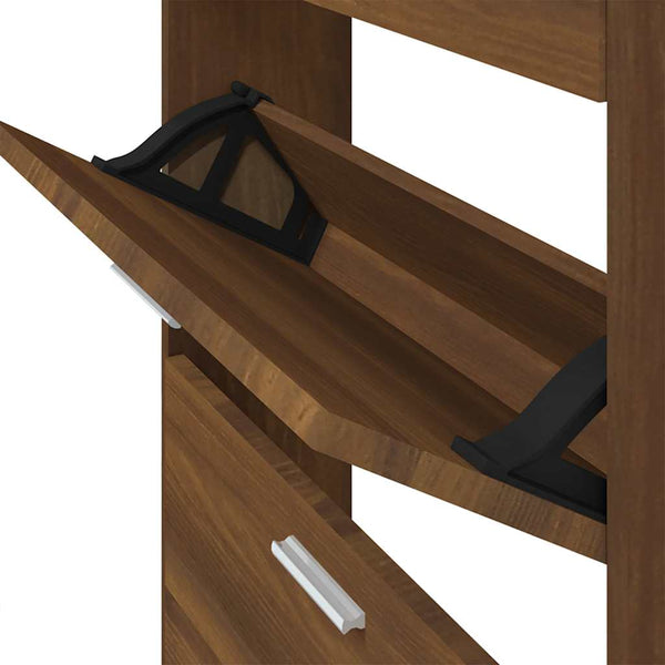 Schuhschrank Braun Eichenoptik