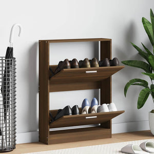 Schuhschrank Braun Eichenoptik