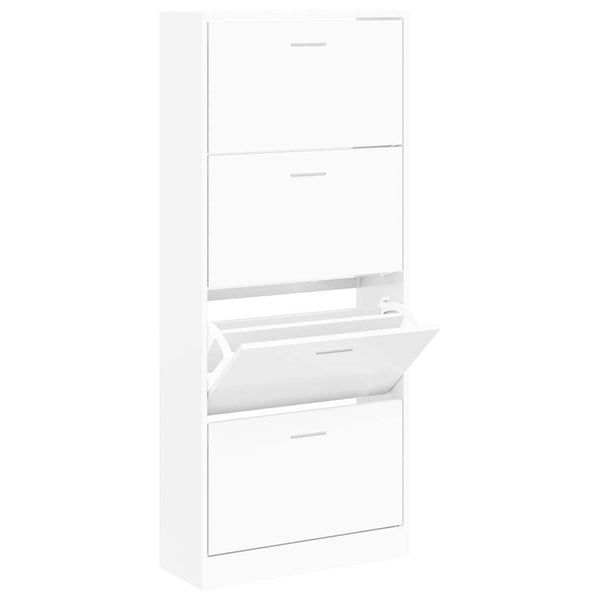 Weißer Schuhschrank 63x24x147 cm