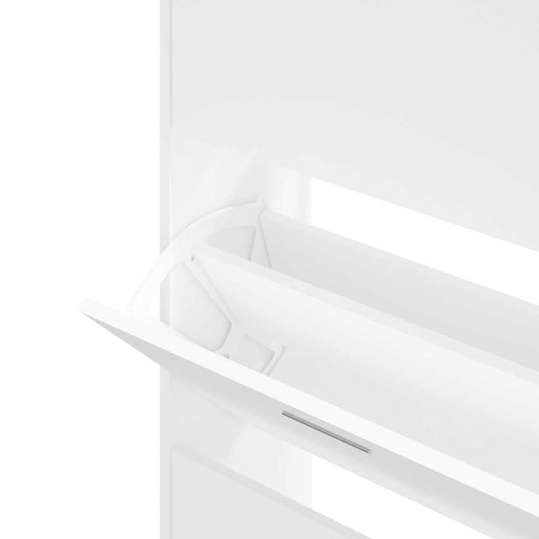 Weißer Schuhschrank 63x24x147 cm