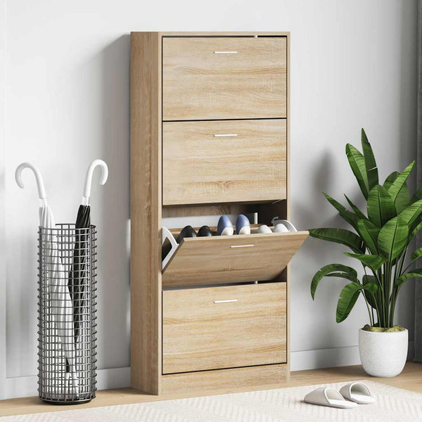 Schuhschrank Sonoma Eiche 63x24x147 cm