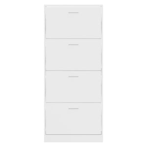 Hochglanz Schuhschrank Weiß 63x147 cm