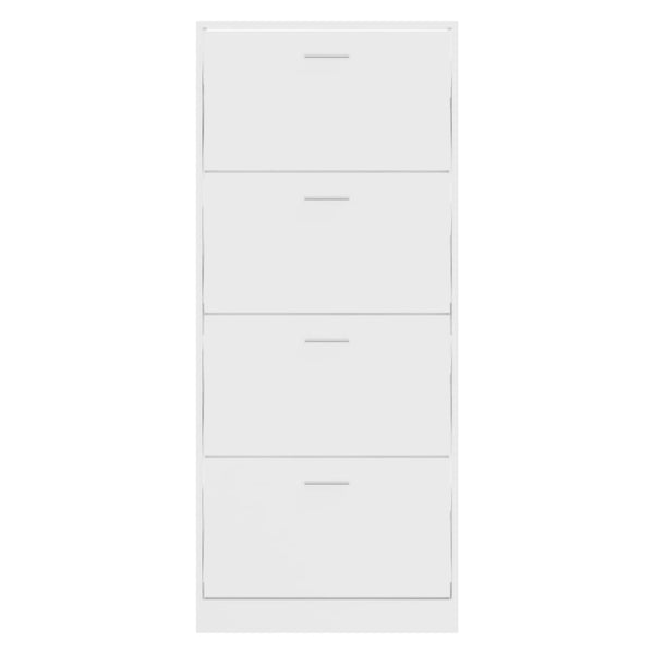 Hochglanz Schuhschrank Weiß 63x147 cm
