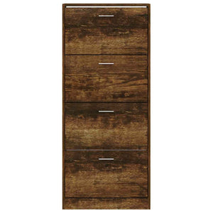 Schuhschrank Räuchereiche 63x24x147 cm
