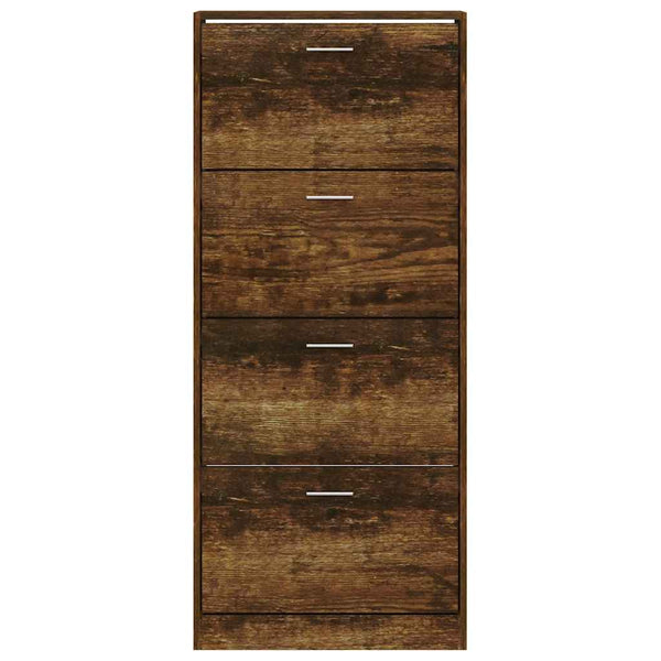 Schuhschrank Räuchereiche 63x24x147 cm