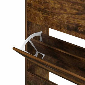Schuhschrank Räuchereiche 63x24x147 cm
