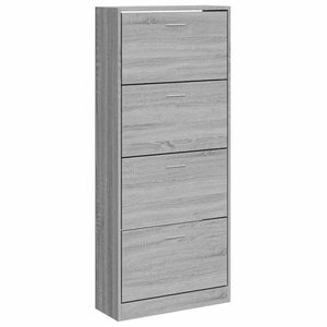 Schuhschrank Grau Sonoma 63x24x147 cm
