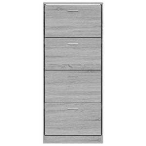 Schuhschrank Grau Sonoma 63x24x147 cm